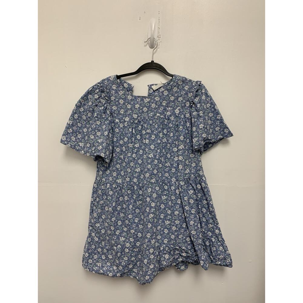 Hyacinth House by Tuckernuck Blue Floral Romy Tiered Mini Dress sz M